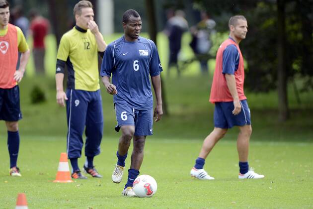 VDV-Trainingscamp --- Fussball --- 1.Bundesliga --- 09.07.2012 Alassane Ouedraogo (VDV), Freisteller, Aktion