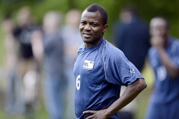VDV-Trainingscamp --- Fussball --- 1.Bundesliga --- 09.07.2012 Alassane Ouedraogo (VDV), Mimik, Gestik, Einzelbild, halbe Figur