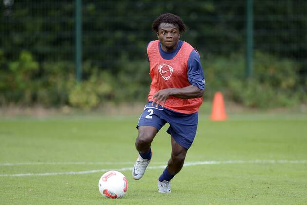 VDV-Trainingscamp --- Fussball --- 1.Bundesliga --- 09.07.2012 Oludare Patrick Oluwole (VDV), Freisteller, Einzelbild, Aktion