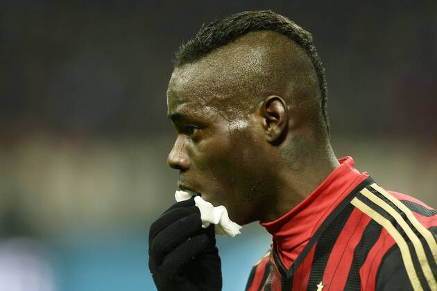 Db Milano 19 02 2013 - Champions League Milan-Atletico Madrid foto Daniele Buffa Image Sport nella foto: Mario Balotelli 