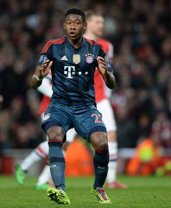FUSSBALL CHAMPIONS LEAGUE ACHTELFINALE HINSPIEL SAISON 2013 2014 Arsenal London - FC Bayern München 19.02.2014 David Alaba (FC Bayern München) ist nach seinem verschossenen Elfmeter enttaeuscht 