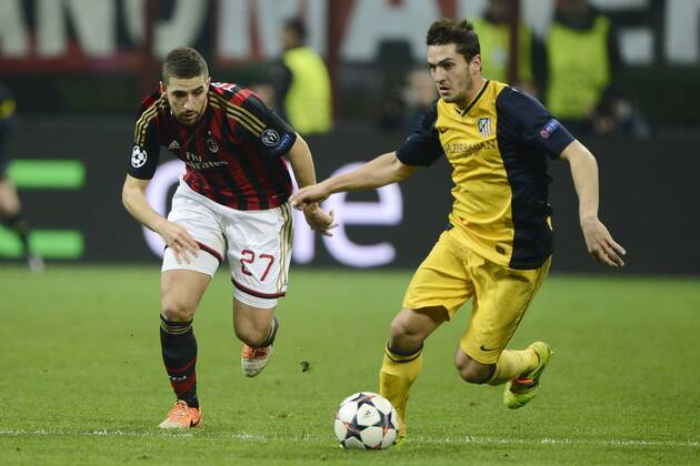 Adel Taarabt Milan, Koke Atletico Madrid Milano 19-02-2014 Stadio Giuseppe Meazza - Football 2013 2014 Champions League. Milan - Atletico Madrid Foto Giuseppe Celeste Insidefoto giuseppexceleste
