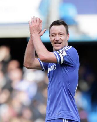 Chelsea v Everton . . London, UK . . 22.02.2014 John Terry (C) happy at the end. 