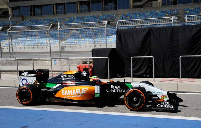 Sergio Perez, Sahara Force India F1, formula 1 GP, Test Bahrain, Shakir, 22.02.2014 Photo:mspb Lukas Gorys Sergio Perez, formula 1 GP, Test 2014,