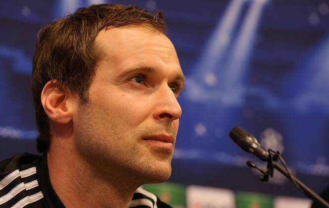 Chelsea s goalkeeper Petr Cech speaks during a press conference ahead of the UEFA Champions League round of 16 football match between Galatasaray and Chelsea on February 25, 2014, at the Kasimpasa training ground in Istanbul. 