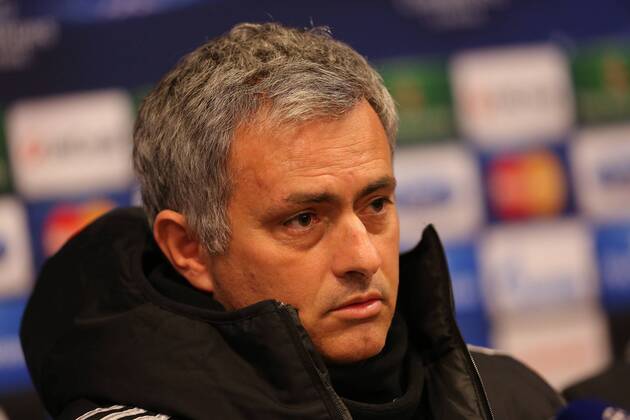 Chelsea s head coach Jose Mourinho attends a press conference ahead of the UEFA Champions League round of 16 football match between Galatasaray and Chelsea on February 25, 2014, at the Kasimpasa training ground in Istanbul. 