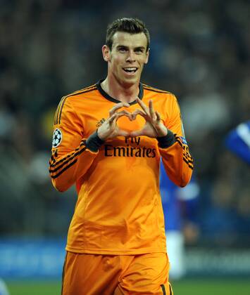 Champions League Achtelfinale: FC Schalke 04 - Real Madrid 18.2.2014. Torschütze Gareth Bale (Real Madrid) nach dem 2:0. HM