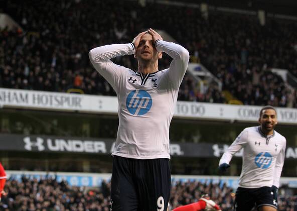 Tottenham s Roberto Soldado celebrates scoring his sides opening goal Tottenham vs Cardiff City - Premier League - White Hart Lane - London - England - 02 03 2014 - Pic David Klein Sportimage EDITORIAL USE ONLY. No use with unauthorised audio, video, data, fixture lists, club league logos or live services. Online in-match use limited to 120 images, no video emulation. No use in betting, games or single club league player publications.