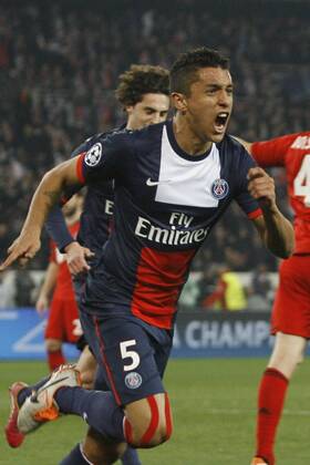 Marquinhos (PSG) FOOTBALL : Paris Saint Germain vs Bayer Leverkusen - Champions League - 12 03 2014 GwendolineLeGoff Panoramic 