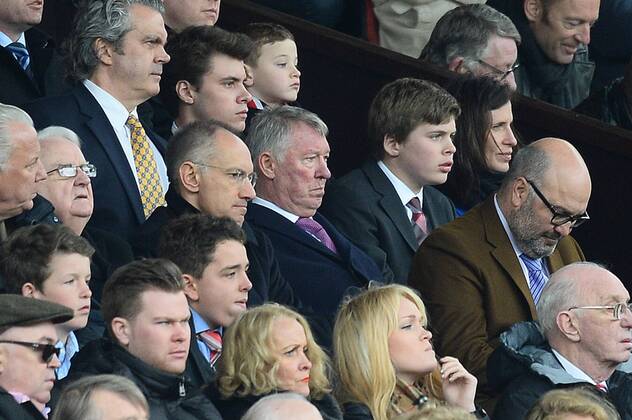 A grim looking Sir Alex ferguson watches his old side loose 0-3 to Liverpool - Barclays Premier League - Manchester Utd vs Liverpool - Old Trafford Stadium - Manchester - England - 16th March 2014 - Pic Simon Bellis Sportimage EDITORIAL USE ONLY. No use with unauthorised audio, video, data, fixture lists, club league logos or live services. Online in-match use limited to 120 images, no video emulation. No use in betting, games or single club league player publications.