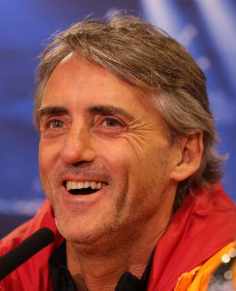 Galatasaray s Italian manager Roberto Mancini addresses a press conference in London on March 17, 2014, ahead of the UEFA Champions League, round of 16, second leg football match against Chelsea at Stamford Bridge. 