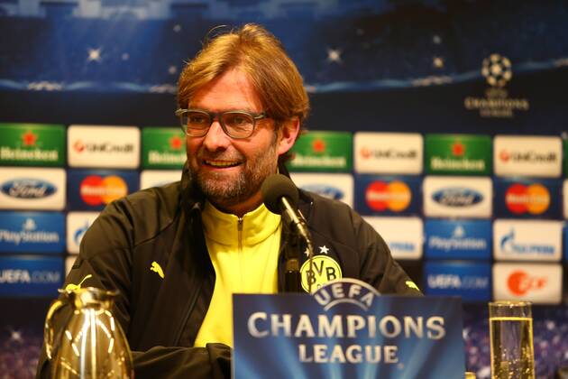 Dienstag 18.03.2014, Saison 2013 2014, UEFA Champions League, Pressekonferenz im Presseraum des Dortmunder Signal Iduna Parks vor dem Spiel zwischen dem BVB Borussia Dortmund und dem FC Zenit St. Petersburg, Trainer Jürgen Klopp (BVB)