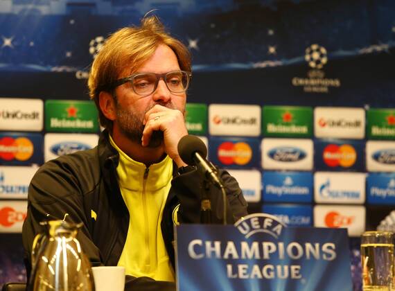 Dienstag 18.03.2014, Saison 2013 2014, UEFA Champions League, Pressekonferenz im Presseraum des Dortmunder Signal Iduna Parks vor dem Spiel zwischen dem BVB Borussia Dortmund und dem FC Zenit St. Petersburg, Trainer Jürgen Klopp (BVB)