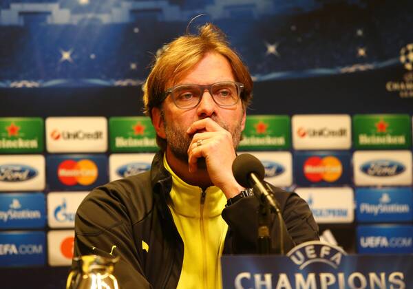 Dienstag 18.03.2014, Saison 2013 2014, UEFA Champions League, Pressekonferenz im Presseraum des Dortmunder Signal Iduna Parks vor dem Spiel zwischen dem BVB Borussia Dortmund und dem FC Zenit St. Petersburg, Trainer Jürgen Klopp (BVB)