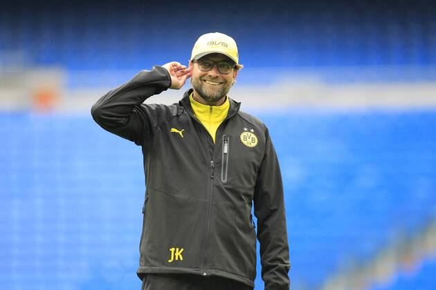 Trainer Jürgen Klopp (Borussia Dortmund) Abschluss - Training Borussia Dortmund --- Fussball --- Champions League --- Viertelfinale --- 01.04.2014 Foto: Schueler Eibner EP_JSE