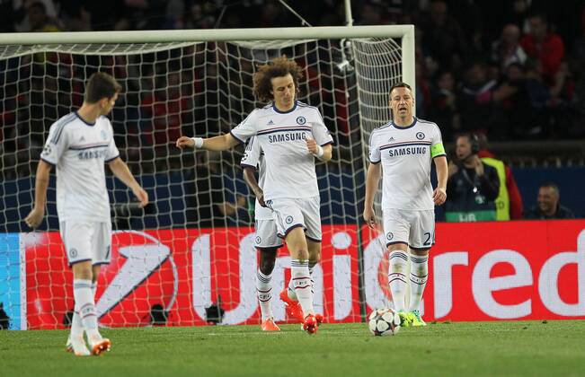 Chelsea s John Terry looks on dejected after going 1-0 down Paris Saint Germain PSG vs Chelsea FC London London - Champions League - EDITORIAL USE ONLY. No use with unauthorised audio, video, data, fixture lists, club league logos or live services. Online in-match use limited to 120 images, no video emulation. No use in betting, games or single club league player publications.
