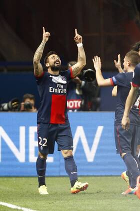 Ezequiel Lavezzi (PSG) Paris Saint Germain PSG vs Chelsea FC London - Champions League - 02 04 2014 GwendolineLeGoffxPanoramic 