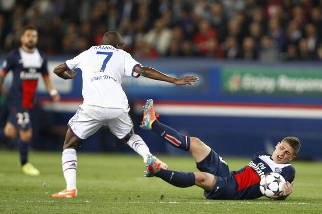 Marco Verratti (PSG), (Chelsea) Paris Saint Germain PSG vs Chelsea FC London - Champions League - 02 04 2014 GwendolineLeGoffxPanoramic 