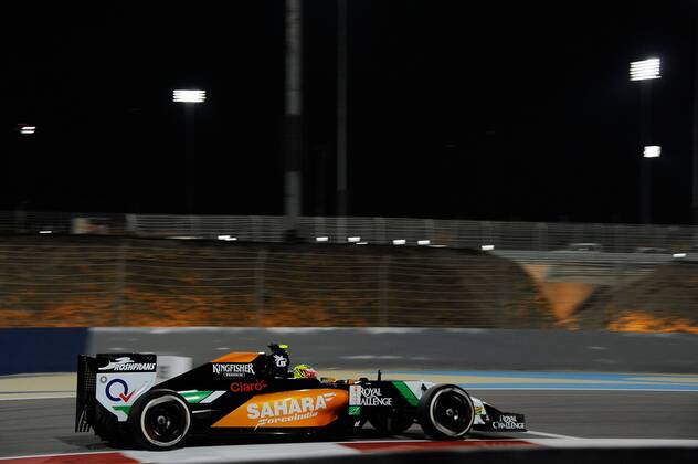 Sergio Perez, Sahara Force India F1, formula 1 GP, Bahrain in Manama Shakir 04.04.14 Photo:mspb Lukas Gorys Sergio Perez, formula 1 GP, Bahrain,