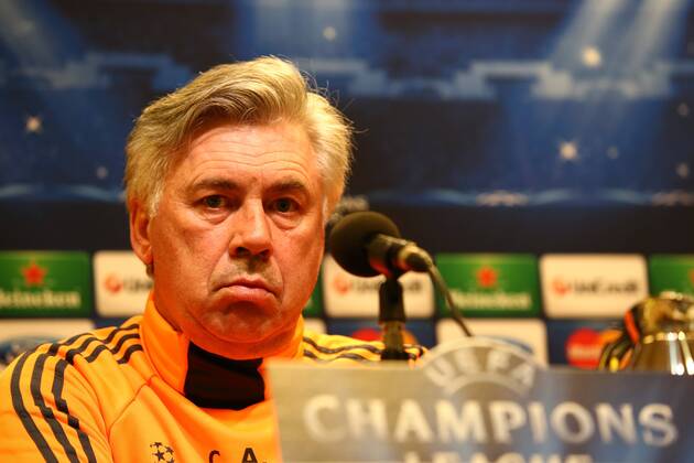 Montag 07.04.2014, Saison 2013 2014, UEFA Champions League, Pressekonferenz im Presseraum des Dortmunder Signal Iduna Parks vor dem Spiel zwischen dem BVB Borussia Dortmund und Real Madrid CF, Viertelfinale Rückspiel, Trainer Carlo Ancelotti (Real Madrid)