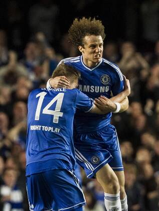 08.04.2014 London, England. Chelsea forward Andre SchÃ¼rrle (14) celebrates scoring the opening goal during the UEFA Champions League match between Chelsea and Paris St-Germain from Stamford Bridge xDavidxFearnx  ActionPlus20349251