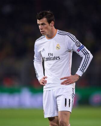 Gareth Bale of Real Madrid looks dejected - UEFA Champions League - Quarter Final 2nd Leg - Borussia Dortmund vs. Real Madrid - Signal Iduna Park - Dortmund - Germany - 8th April 2014 - Picture Philip Oldham Sportimage EDITORIAL USE ONLY. No use with unauthorised audio, video, data, fixture lists, club league logos or live services. Online in-match use limited to 120 images, no video emulation. No use in betting, games or single club league player publications.