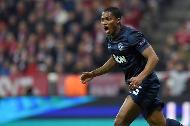 FUSSBALL CHAMPIONS LEAGUE VIERTELFINALE SAISON 2013 2014 FC Bayern München - Manchester United FC 09.04.2014 Antonio Valencia (Manchester United FC) emotional FOTO: Pressefoto ULMER Andreas Schaad xxNOxMODELxRELEASEx 
