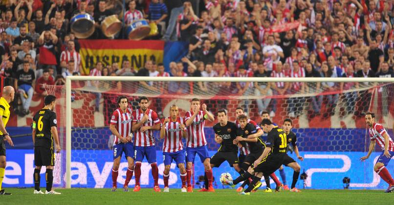 09.04.2014, Fussball UEFA Champions League Viertelfinale, Atletico Madrid - FC Barcelona, v.l. Lionel Messi (FC Barcelona)