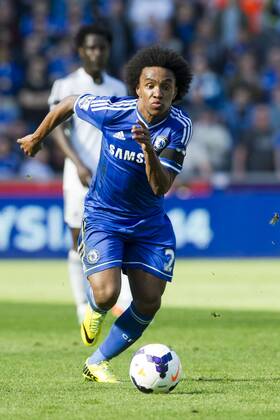 Football - 2013 2014 Premier League - Swansea City vs. Chelsea at the the Liberty Stadium. COLORSPORT WINSTON BYNORTH