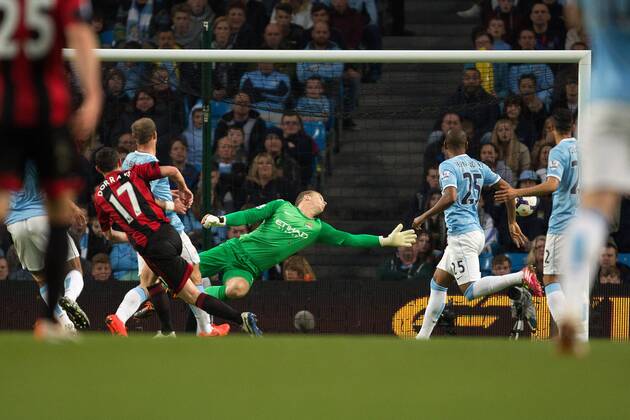 West Brom s Graham Dorrans17 scores his sides first goal - Barclays Premier League - Manchester City vs. West Bromwich Albion - Etihad Stadium - Manchester - England - 21st April 2014 - Pic by Philip Oldham SportImage EDITORIAL USE ONLY. No use with unauthorised audio, video, data, fixture lists, club league logos or live services. Online in-match use limited to 120 images, no video emulation. No use in betting, games or single club league player publications.