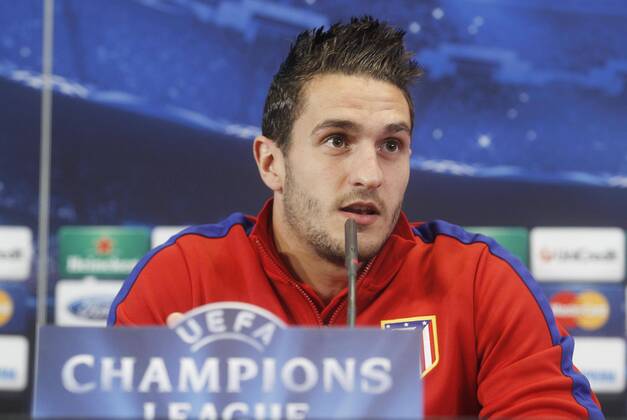 Koke of Atletico Madrid at press conference before playing the Champions League match. . xPABLOGARCIAx 
