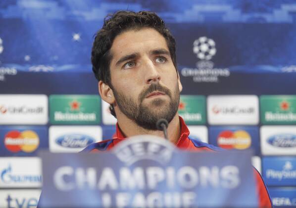 Raul Garcia of Atletico Madrid at press conference before playing the Champions League match. . xPABLOGARCIAx 