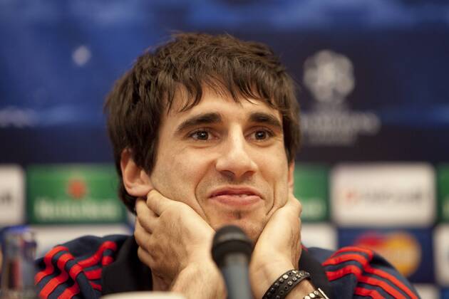 FC Bayern München s Javier Martinez attends Press Conference at Intercontinental Hotel in Madrid, Spain. April 22, 2014.  (20140422188)