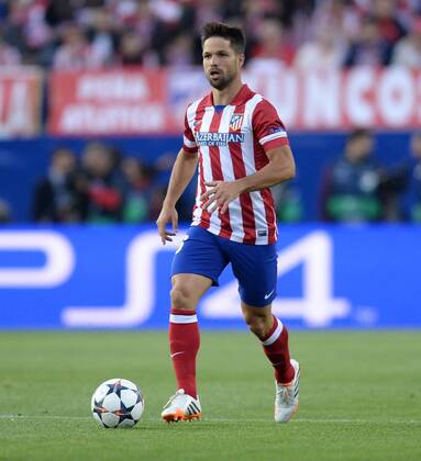 FUSSBALL CHAMPIONS LEAGUE HALBFINAL HINSPIEL SAISON 2013 2014 Atletico Madrid - FC Chelsea 22.04.2014 Diego (Atletico Madrid) am Ball 