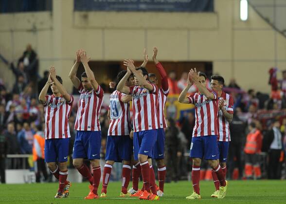 Atletico de Madrid during round Semifinal of the Champions League league, soccer match between Atletico de Madrid - Chelsea FC London at the Vicente Calderon estadium, Madrid - Spain by April 22, 2014. . 
