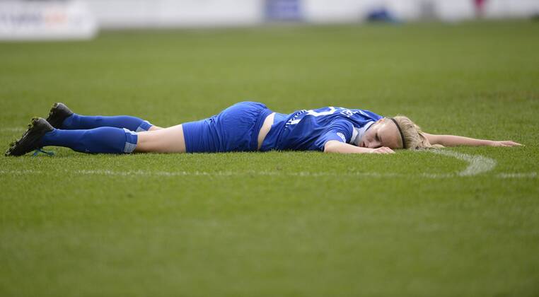 Pauline Bremer (P), Frust, VfL Wolfsburg (WOB) - 1.FFC Turbine Potsdam (P), Fußball, UEFA Women - Champions League, Halbfinale - Rückspiel, Saison 2013 2014, Wolfsburg, 27.04.2014,