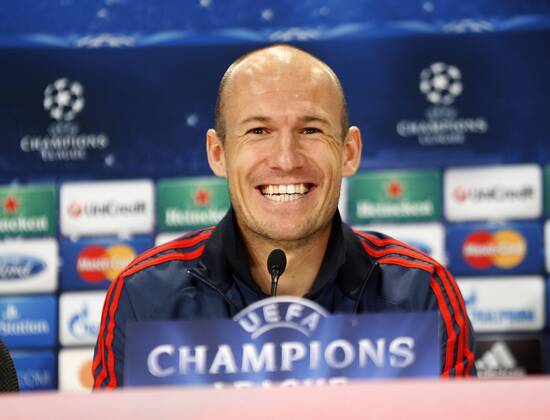 Arjen Robben (FC Bayern München) at press conference before the Champions League match. xJOSExA.xGARCIAx 