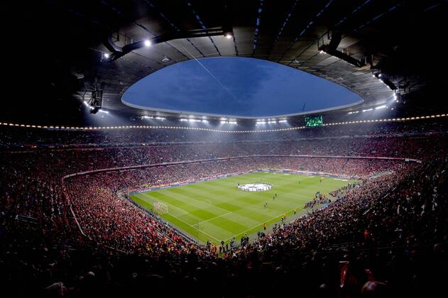 FUSSBALL CHAMPIONS LEAGUE HALBFINALE RUECKSPIEL SAISON 2013 2014 FC Bayern Muenchen - 29.04.2014 Die Fans von FC Bayern München zeigen eine beeindruckende Ganzstadionchoreografie 