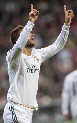 1:0 durch Sergio Ramos (Real) 29.04.2014, München, FC Bayern München vs. Real Madrid Â