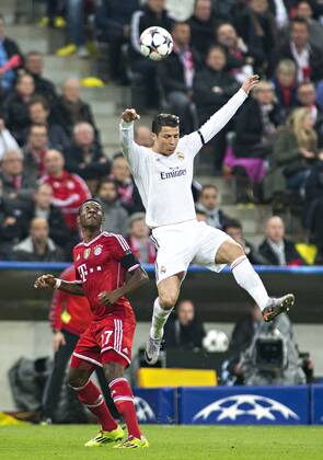 David Alaba (FCB), Cristiano Ronaldo (Real) 29.04.2014, München, FC Bayern München vs. Real Madrid Â