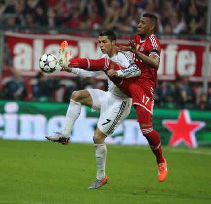 München, Fussball Männer, UEFA Champions League, Saison 2013 2014, Halbfinale Rückspiel, FC Bayern München vs Real Madrid CF 29.04.2014, München Arena München, Christiano Ronaldo, Jerome Boateng, FC Bayern München,