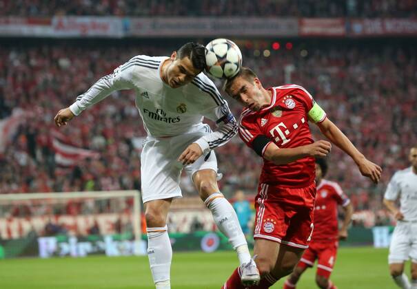 München, Fussball Männer, UEFA Champions League, Saison 2013 2014, Halbfinale Rückspiel, FC Bayern München vs Real Madrid CF 29.04.2014, München Arena München Christiano Ronaldo, Real Madrid, Philipp Lahm, FC Bayern München,