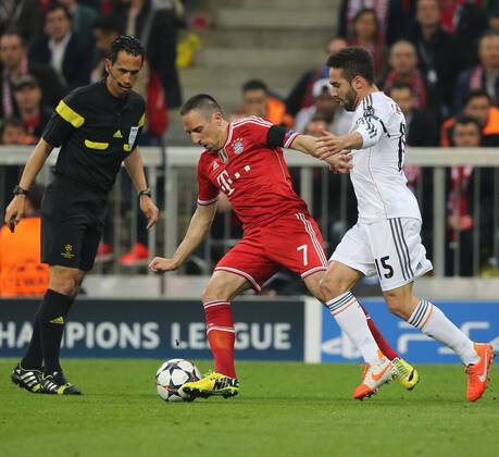 München, Fussball Männer, UEFA Champions League, Saison 2013 2014, Halbfinale Rückspiel, FC Bayern München vs Real Madrid CF 29.04.2014, München Arena München Franck Ribery, FC Bayern Daniel Carvajal, Real Madrid,