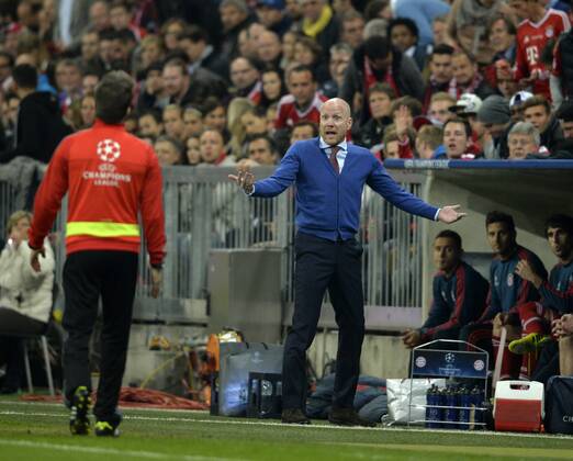 29.04.2014, Fussball Champions League 2013 2014, Halbfinale, Rückspiel, FC Bayern München - Real Madrid, in der Allianz-Arena München. Sportdirektor Matthias Sammer (Bayern München) reklamiert. 