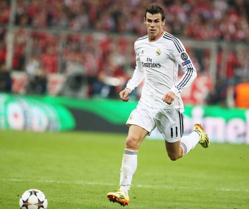 München, Fussball Männer, UEFA Champions League, Saison 2013 2014, Halbfinale Rückspiel, FC Bayern München vs Real Madrid CF 29.04.2014, München Arena München Gareth Bale, Real Madrid, Aktion, Einzelbild,