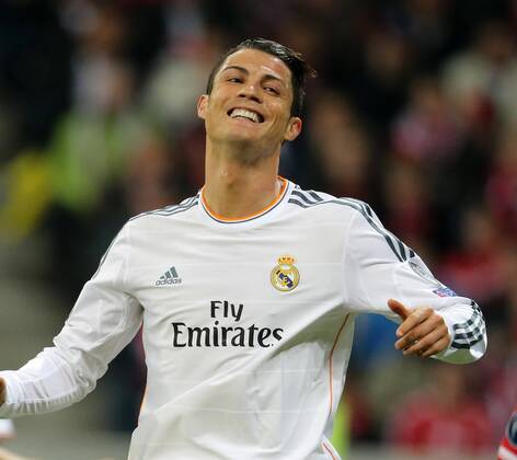 München, Fussball Männer, UEFA Champions League, Saison 2013 2014, Halbfinale Rückspiel, FC Bayern München vs Real Madrid CF 29.04.2014, München Arena München Cristiano Ronaldo, Real Madrid, Aktion, jubel
