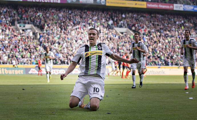 Mönchengladbach, 03.05.2014, Borussia Park Torjubel: Max Kruse (BMG) VfL Borussia Mönchengladbach - FSV Mainz 05 mm