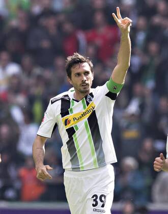 Mönchengladbach, 03.05.2014, Borussia Park Torjubel: Martin Stranzl (BMG) VfL Borussia Mönchengladbach - FSV Mainz 05 mm