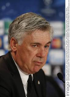 München , Deutschland, UEFA Champions League , Halbfinale, FC Bayern München- Real Madrid CF 0-4 in der Allianz-Arena in München am 29.04. 2014 Carlo ANCELOTTI (Real Madrid) bei der Pressekonferenz nach dem Spiel