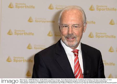 Franz Beckenbauer bei der Verleihung der Goldenen Sportpyramide 2014 im Hotel Adlon. Berlin, 16.05.2014 Foto:xFredericx xFuturexImage